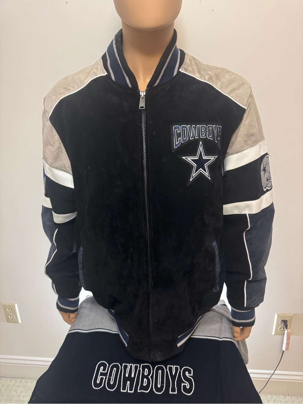 Vintage G-III Dallas Cowboys Leather Varsity Jacket Mens XL
